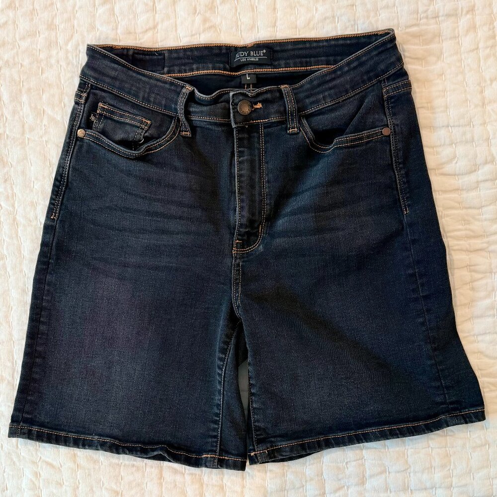Judy Blue Dark Indigo Denim Jean Shorts